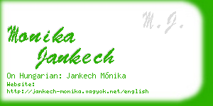 monika jankech business card